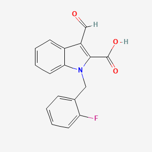1-(2-fluorobenzyl)-3-formyl-1H-indole-2-carboxylic acid