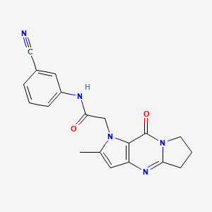 N-(3-cyanophenyl)-2-(2-methyl-9-oxo-5,6,7,9-tetrahydro-1H-dipyrrolo[1,2-a:3',2'-d]pyrimidin-1-yl)acetamide