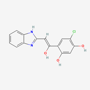 (Z)-4-(2-(1H-benzo[d]imidazol-2-yl)-1-hydroxyvinyl)-6-chlorobenzene-1,3-diol