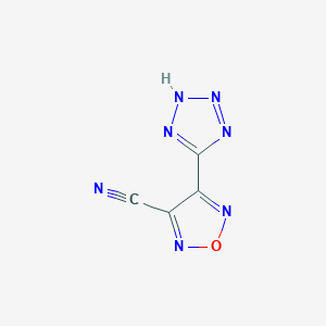 molecular formula C4HN7O B2399724 4-(1H-tetrazol-5-yl)-1,2,5-oxadiazole-3-carbonitrile CAS No. 890092-72-5