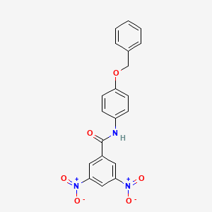 molecular formula C20H15N3O6 B2399729 3,5-二硝基-N-(4-苯甲氧基苯基)苯甲酰胺 CAS No. 299954-72-6