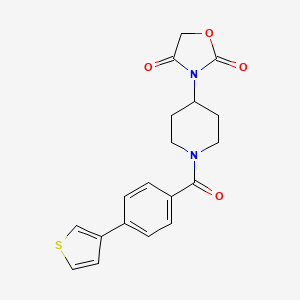 3-(1-(4-(Thiophen-3-yl)benzoyl)piperidin-4-yl)oxazolidine-2,4-dione