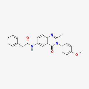 molecular formula C24H21N3O3 B2399735 N-(3-(4-methoxyphenyl)-2-methyl-4-oxo-3,4-dihydroquinazolin-6-yl)-2-phenylacetamide CAS No. 1105236-88-1