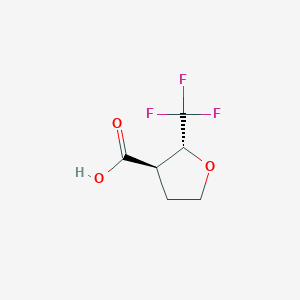 molecular formula C6H7F3O3 B2399746 (2R,3R)-2-(三氟甲基)氧杂环-3-羧酸 CAS No. 2307772-40-1