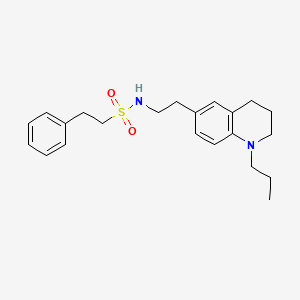 molecular formula C22H30N2O2S B2399752 2-phenyl-N-(2-(1-propyl-1,2,3,4-tetrahydroquinolin-6-yl)ethyl)ethanesulfonamide CAS No. 955613-49-7