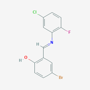 4-bromo-2-{(E)-[(5-chloro-2-fluorophenyl)imino]methyl}phenol