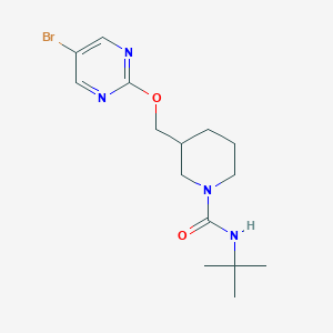 molecular formula C15H23BrN4O2 B2399757 3-[(5-Bromopyrimidin-2-yl)oxymethyl]-N-tert-butylpiperidine-1-carboxamide CAS No. 2380044-07-3