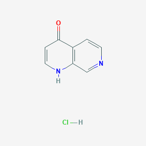 molecular formula C8H7ClN2O B2399764 1H-1,7-萘啶-4-酮；盐酸盐 CAS No. 2445792-25-4