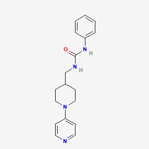 molecular formula C18H22N4O B2399765 1-Phenyl-3-((1-(pyridin-4-yl)piperidin-4-yl)methyl)urea CAS No. 2034323-35-6