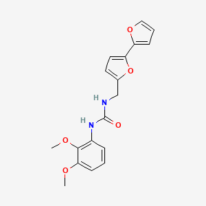 molecular formula C18H18N2O5 B2399769 1-([2,2'-联呋喃]-5-基甲基)-3-(2,3-二甲氧基苯基)脲 CAS No. 2034492-05-0
