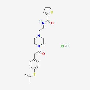 N-(2-(4-(2-(4-(isopropylthio)phenyl)acetyl)piperazin-1-yl)ethyl)thiophene-2-carboxamide hydrochloride