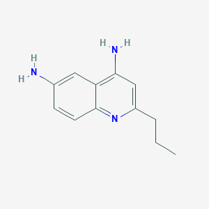 molecular formula C12H15N3 B2399776 2-Propylquinoline-4,6-diamine CAS No. 538360-53-1