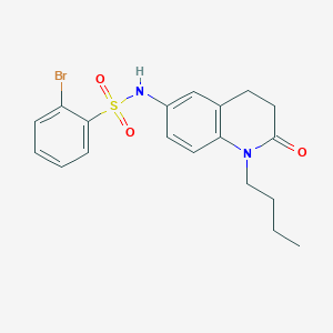 molecular formula C19H21BrN2O3S B2399782 2-溴-N-(1-丁基-2-氧代-1,2,3,4-四氢喹啉-6-基)苯磺酰胺 CAS No. 951506-15-3