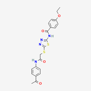 N-(5-((2-((4-acetylphenyl)amino)-2-oxoethyl)thio)-1,3,4-thiadiazol-2-yl)-4-ethoxybenzamide