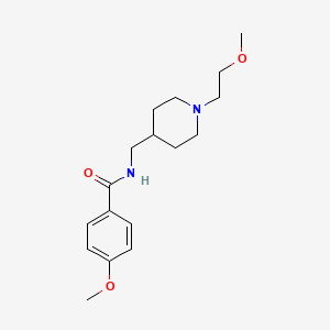 molecular formula C17H26N2O3 B2399788 4-甲氧基-N-((1-(2-甲氧基乙基)哌啶-4-基)甲基)苯甲酰胺 CAS No. 954018-33-8