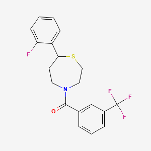 (7-(2-Fluorophenyl)-1,4-thiazepan-4-yl)(3-(trifluoromethyl)phenyl)methanone
