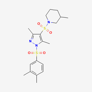 1-{[1-(3,4-dimethylbenzenesulfonyl)-3,5-dimethyl-1H-pyrazol-4-yl]sulfonyl}-3-methylpiperidine