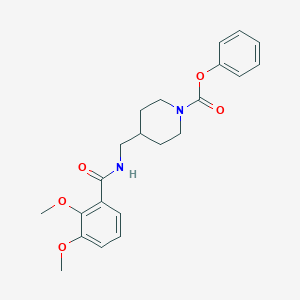 molecular formula C22H26N2O5 B2399799 Phenyl 4-((2,3-dimethoxybenzamido)methyl)piperidine-1-carboxylate CAS No. 1235020-34-4