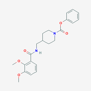 molecular formula C22H26N2O5 B2399799 4-((2,3-二甲氧基苯甲酰胺)甲基)哌啶-1-羧酸苯酯 CAS No. 1235020-34-4