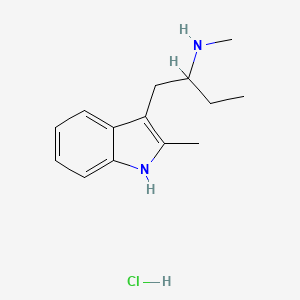 molecular formula C14H21ClN2 B2399804 methyl[1-(2-methyl-1H-indol-3-yl)butan-2-yl]amine hydrochloride CAS No. 1551175-19-9