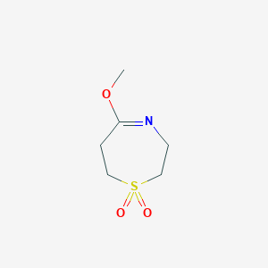 molecular formula C6H11NO3S B2399806 5-Methoxy-2,3,6,7-tetrahydro-1lambda6,4-thiazepine-1,1-dione CAS No. 2059937-84-5