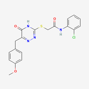 N-(2-chlorophenyl)-2-((6-(4-methoxybenzyl)-5-oxo-4,5-dihydro-1,2,4-triazin-3-yl)thio)acetamide