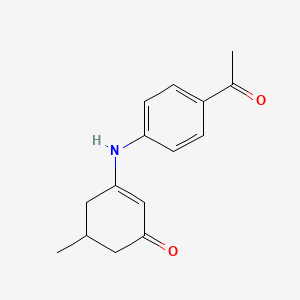 3-[(4-Acetylphenyl)amino]-5-methylcyclohex-2-en-1-one