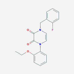 molecular formula C19H17FN2O3 B2399821 1-(2-ethoxyphenyl)-4-(2-fluorobenzyl)pyrazine-2,3(1H,4H)-dione CAS No. 1206998-52-8