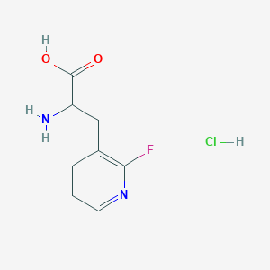 molecular formula C8H10ClFN2O2 B2399822 2-氨基-3-(2-氟吡啶-3-基)丙酸;盐酸盐 CAS No. 2413868-25-2