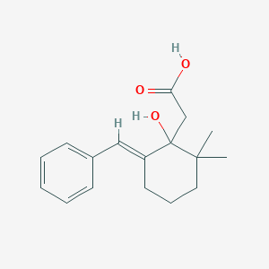 molecular formula C17H22O3 B239983 (6-Benzylidene-1-hydroxy-2,2-dimethylcyclohexyl)acetic acid 