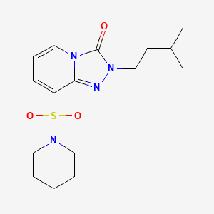 molecular formula C16H24N4O3S B2399845 2-isopentyl-8-(piperidin-1-ylsulfonyl)-[1,2,4]triazolo[4,3-a]pyridin-3(2H)-one CAS No. 1251602-78-4