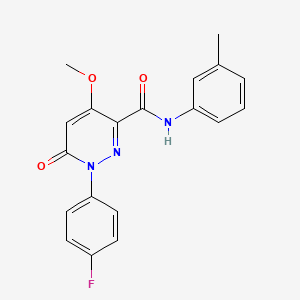 molecular formula C19H16FN3O3 B2399846 1-(4-fluorophenyl)-4-methoxy-N-(3-methylphenyl)-6-oxopyridazine-3-carboxamide CAS No. 1001944-54-2
