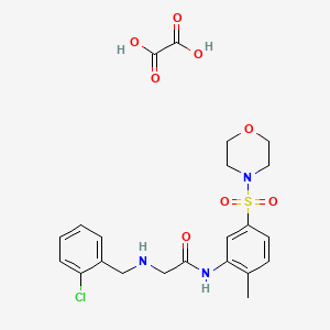 2-{[(2-chlorophenyl)methyl]amino}-N-[2-methyl-5-(morpholine-4-sulfonyl)phenyl]acetamide, oxalic acid
