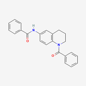 molecular formula C23H20N2O2 B2399851 N-(1-benzoyl-1,2,3,4-tetrahydroquinolin-6-yl)benzamide CAS No. 371133-44-7