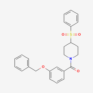 (3-(Benzyloxy)phenyl)(4-(phenylsulfonyl)piperidin-1-yl)methanone