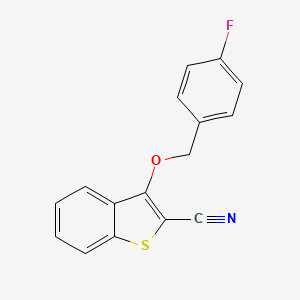3-[(4-Fluorophenyl)methoxy]-1-benzothiophene-2-carbonitrile