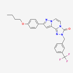 9-(4-butoxyphenyl)-2-(3-(trifluoromethyl)benzyl)pyrazolo[1,5-a][1,2,4]triazolo[3,4-c]pyrazin-3(2H)-one