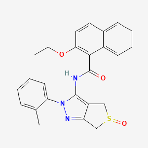 2-ethoxy-N-(5-oxido-2-(o-tolyl)-4,6-dihydro-2H-thieno[3,4-c]pyrazol-3-yl)-1-naphthamide