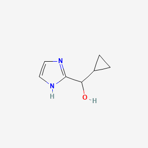 molecular formula C7H10N2O B2399881 环丙基(1H-咪唑-2-基)甲醇 CAS No. 1539855-40-7