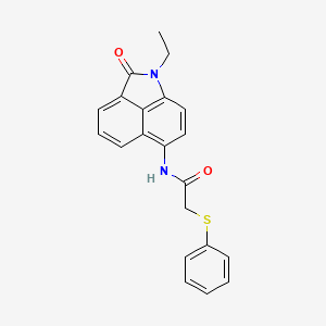molecular formula C21H18N2O2S B2399886 N-(1-ethyl-2-oxo-1,2-dihydrobenzo[cd]indol-6-yl)-2-(phenylthio)acetamide CAS No. 895483-73-5