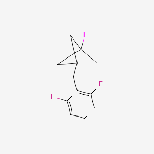 molecular formula C12H11F2I B2399892 1-[(2,6-Difluorophenyl)methyl]-3-iodobicyclo[1.1.1]pentane CAS No. 2287271-21-8