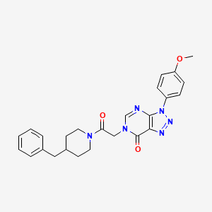 molecular formula C25H26N6O3 B2399895 6-(2-(4-benzylpiperidin-1-yl)-2-oxoethyl)-3-(4-methoxyphenyl)-3H-[1,2,3]triazolo[4,5-d]pyrimidin-7(6H)-one CAS No. 863019-86-7
