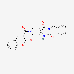 molecular formula C24H21N3O5 B2399896 3-benzyl-8-(2-oxo-2H-chromene-3-carbonyl)-1,3,8-triazaspiro[4.5]decane-2,4-dione CAS No. 923202-08-8