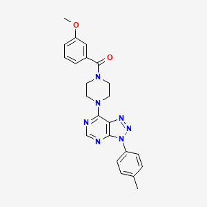 molecular formula C23H23N7O2 B2399898 (3-methoxyphenyl)(4-(3-(p-tolyl)-3H-[1,2,3]triazolo[4,5-d]pyrimidin-7-yl)piperazin-1-yl)methanone CAS No. 920263-14-5