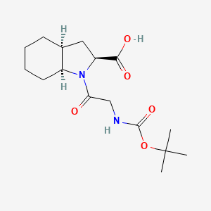 (2S,3As,7aS)-1-[2-[(2-methylpropan-2-yl)oxycarbonylamino]acetyl]-2,3,3a,4,5,6,7,7a-octahydroindole-2-carboxylic acid