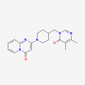 5,6-dimethyl-3-[(1-{4-oxo-4H-pyrido[1,2-a]pyrimidin-2-yl}piperidin-4-yl)methyl]-3,4-dihydropyrimidin-4-one
