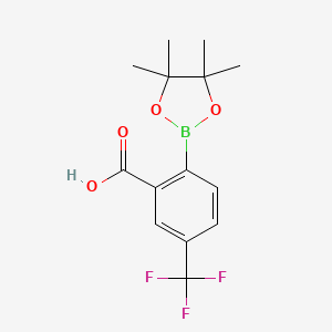 2-(Tetramethyl-1,3,2-dioxaborolan-2-yl)-5-(trifluoromethyl)benzoic acid