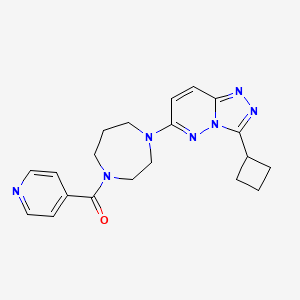 molecular formula C20H23N7O B2399911 [4-(3-Cyclobutyl-[1,2,4]triazolo[4,3-b]pyridazin-6-yl)-1,4-diazepan-1-yl]-pyridin-4-ylmethanone CAS No. 2380042-45-3