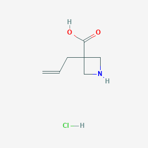 molecular formula C7H12ClNO2 B2399913 3-(Prop-2-en-1-yl)azetidine-3-carboxylic acid hydrochloride CAS No. 2126161-04-2