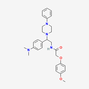 N-(2-(4-(dimethylamino)phenyl)-2-(4-phenylpiperazin-1-yl)ethyl)-2-(4-methoxyphenoxy)acetamide